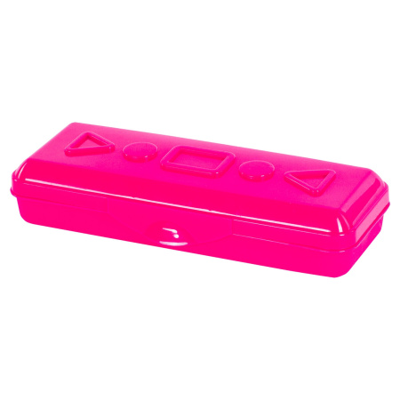 Пенал пластиковый ПИФАГОР однотонный, ассорти 4 цвета, 20х7х4 см, 228114 - Пеналы каркасные