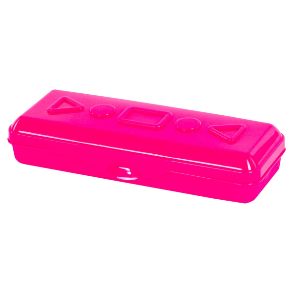 Пенал пластиковый ПИФАГОР однотонный, ассорти 4 цвета, 20х7х4 см, 228114 - Пеналы каркасные