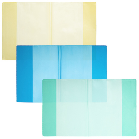 Обложки КОМПЛЕКТ 10 шт., для тетрадей, дневников ЮНЛАНДИЯ, ПВХ, ЦВЕТНЫЕ, МАТОВЫЕ, 100 мкм, 208x346 мм, 229309 - Обложки для книг, тетрадей и журналов