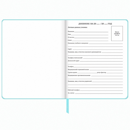 Дневник 1-11 класс 48 л., кожзам (твердая), печать, глиттер, ЮНЛАНДИЯ, "РУСАЛКА", 105942 - Дневники универсальные