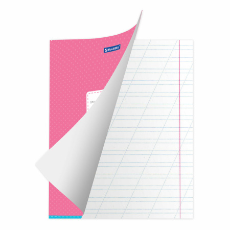 Тетрадь 12 л. BRAUBERG, косая линия, обложка картон, ТОЧКИ, 103033 - Тетради 12-24 листов