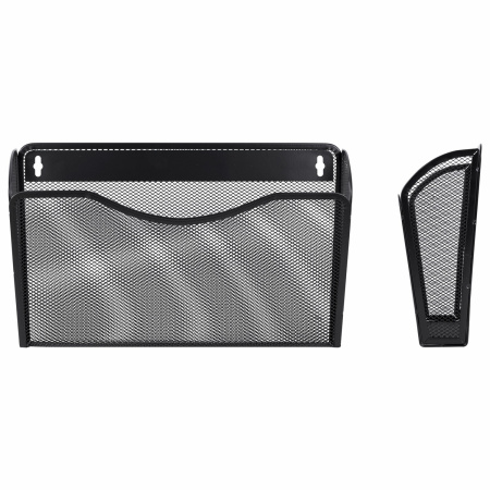 Лотки для бумаг настенные BRAUBERG "Germanium", 3 штуки, А4, 215х355х95 мм, металл, черные, 237968 - Лотки настенные металлические