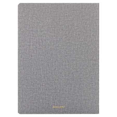 Тетрадь 60 л. в клетку обложка кожзам под рогожку, сшивка, B5 (179х250мм), СЕРЫЙ, BRAUBERG HARMONY, 403839 - Тетради более 60 листов