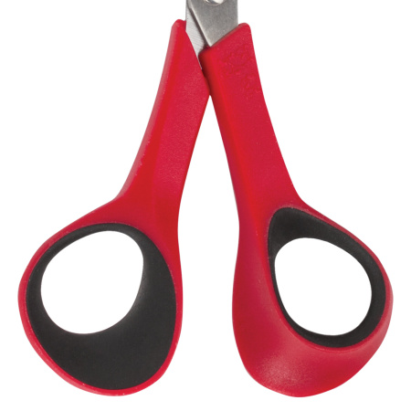 Ножницы для хобби и рукоделия ОСТРОВ СОКРОВИЩ 140 мм, 3-х сторонняя заточка, красно-черные, 237105 - Ножницы для хобби и рукоделия