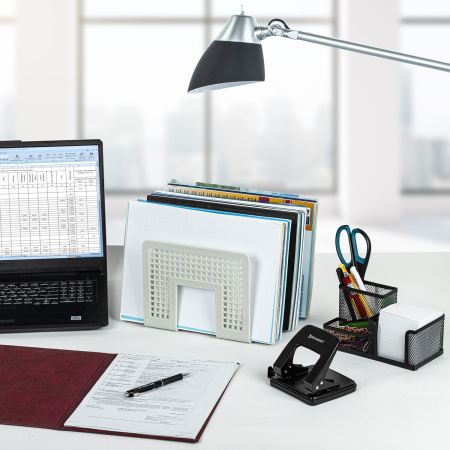 Лоток-сортер для бумаг BRAUBERG "Office-Expert", 3 отделения, 207х212х168 мм, сетчатый серый, 238022 - Лотки и подставки секционные