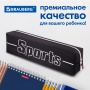 Пенал BRAUBERG, 1 отделение, полиэстер, "Sport", черный, 19х4х6 см, 270267 - Пеналы мягкие