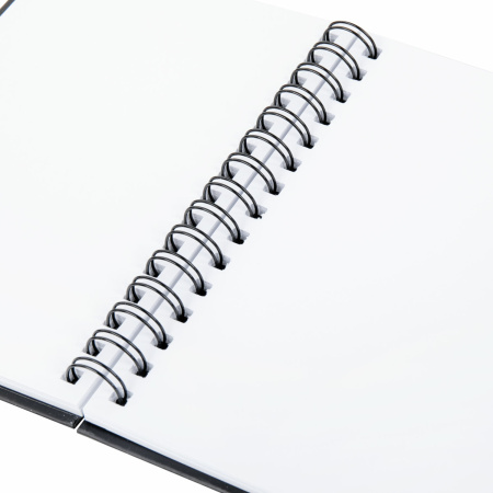 Скетчбук, белая бумага 160 г/м2, 145х205 мм, 60 л., гребень, твёрдая обложка ЧЕРНАЯ, BRAUBERG ART, 115072 - Альбомы, скетчбуки и бумага для графики и эскизов