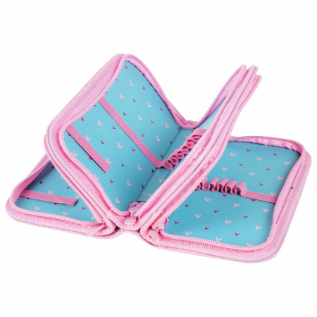 Пенал ЮНЛАНДИЯ, 3 отделения, полиэстер, 19х11 см, "Yum", 271028 - Пеналы каркасные