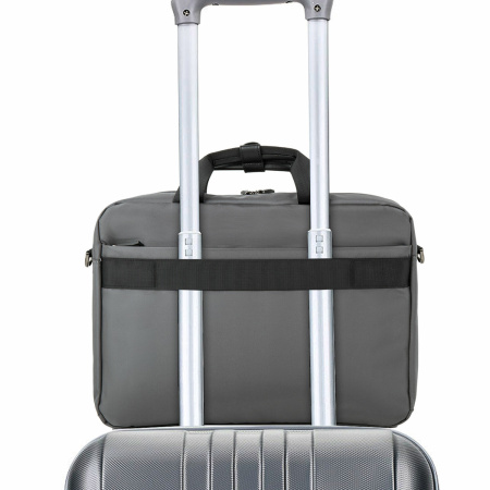 Сумка портфель BRAUBERG Expert с отделением для ноутбука 15,6", 2 отделения, серая, 30х40х12 см, 270825 - Сумки деловые с отделением для ноутбука и планшета