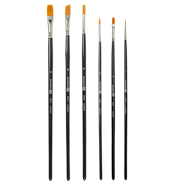 Кисти художественные набор 6 шт., синтетика, BRAUBERG ART CLASSIC, 200959 - Кисти художественные в наборах
