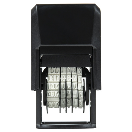 Датер-мини месяц цифрами, для банка, оттиск 20х3,8 мм, синий, TRODAT 4810 BANK, корпус черный - Датеры