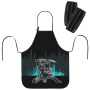 Фартук с нарукавниками для уроков труда ЮНЛАНДИЯ, 45х54 см, "Black Ninja", 271650 - Аксессуары для рисования
