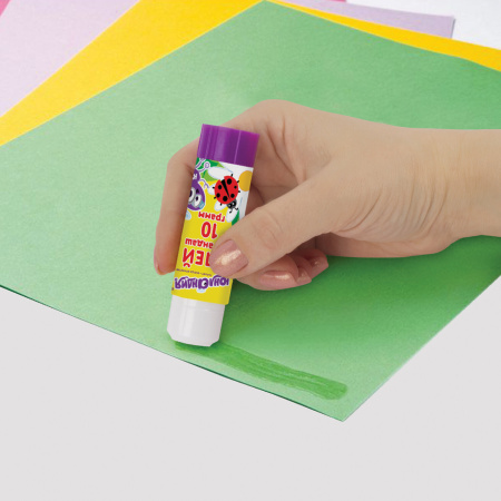 Клей-карандаш ЮНЛАНДИЯ "ЮНЛАНДИК И БОЖЬЯ КОРОВКА", 10 г, улучшенный, 271137 - Клей-карандаш