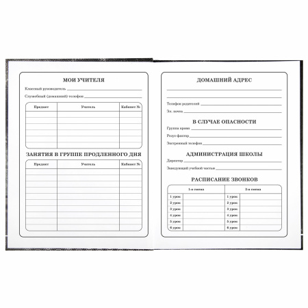 Дневник 1-4 класс 48 л., твердый, BRAUBERG, выборочный лак, с подсказом, "Крутой байк", 106362 - Дневники для младших классов