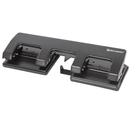 Дырокол металлический на 2-4 отверстия BRAUBERG "HL-4", до 15 л, черный, 221160 - Дыроколы на 4 отверстия
