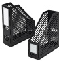 Лоток вертикальный для бумаг BRAUBERG "Office-Expert", 90 мм, сетчатый, сборный, черный, 238019 - Лотки вертикальные (стойки-уголки)