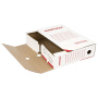 Короб архивный с клапаном А4 (260х325 мм), 75 мм, до 700 листов, плотный, микрогофрокартон, БЕЛЫЙ, ОФИСМАГ, 123017 - Накопители документов