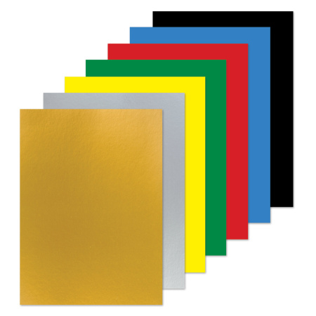 Картон цветной А4 МЕЛОВАННЫЙ (глянцевый) ВОЛШЕБНЫЙ, 7 листов, 7 цветов, в папке, ЮНЛАНДИЯ, 200х290 мм, "Рыбка", 111315 - Цветной и белый картон