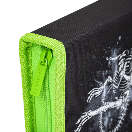 Пенал BRAUBERG, 1 отделение, полиэстер, 21х14 см, "Tyrannosaurus", 271531 - Пеналы каркасные