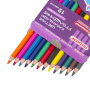 Карандаши цветные ПИФАГОР "ЗЕБРА", 12 цветов, утолщенные, пластиковые, 181698. - Карандаши цветные