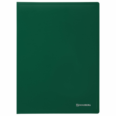 Папка 100 вкладышей BRAUBERG "Office", зеленая, 0,8 мм, 271335 - Папки с вкладышами (файлами)