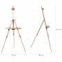 Мольберт полевой - тренога, бук, с полкой, высота 132-192 см, высота холста 112 см, BRAUBERG ART, 192262 - Мольберты
