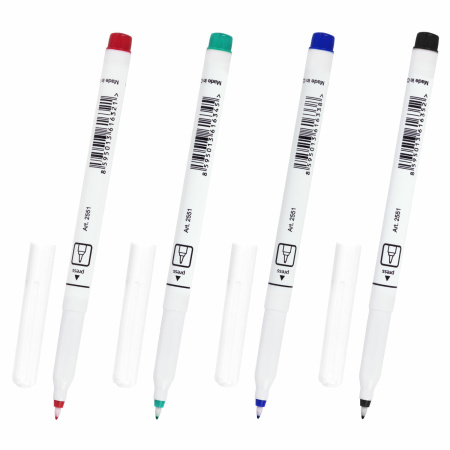 Ручки капиллярные (линеры) 4 ЦВЕТА CENTROPEN "Handwriter", корпус тонкий, линия письма 0,5 мм, 2551/4, 2 2551 0403 - Ручки капиллярные и линеры художественные