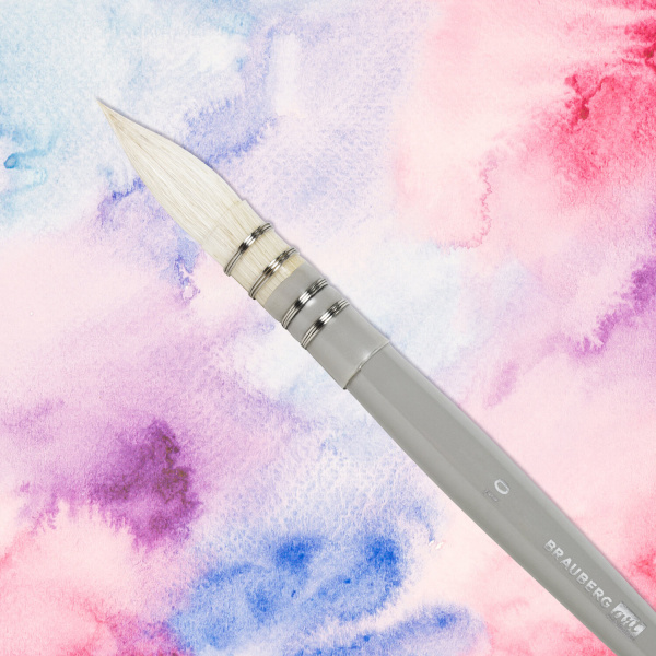 Кисть художественная профессиональная, коза, круглая, №10, BRAUBERG ART CLASSIC, 200957 - Кисти художественные из натурального волоса