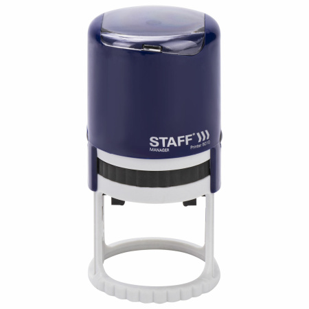 Печать самонаборная STAFF, 1 круг, оттиск D=40, "Printer 8010", КАССА В КОМПЛЕКТЕ, 237437 - Печати круглые самонаборные