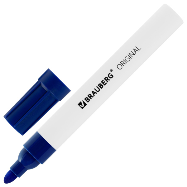 Маркеры стираемые для белой доски НАБОР 4 ЦВЕТА, BRAUBERG "ORIGINAL", 3 мм, 152120 - Маркеры для досок
