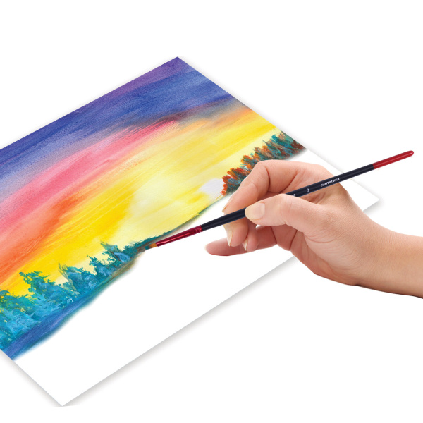 Кисть синтетика, плоская № 2, BRAUBERG PREMIUM, 201011 - Кисти для рисования