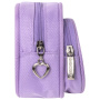 Пенал-косметичка 2 отделения, полиэстер, "Butterfly", фиолетовый, 21х6х9 см, 270256 - Пеналы мягкие