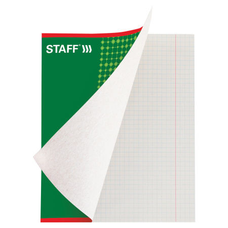 Тетрадь А5, 48 л., STAFF, скоба, клетка, офсет №2 ЭКОНОМ, обложка картон, "ОДИН ЦВЕТ" (точки), 402782 - Тетради 40-48 листов
