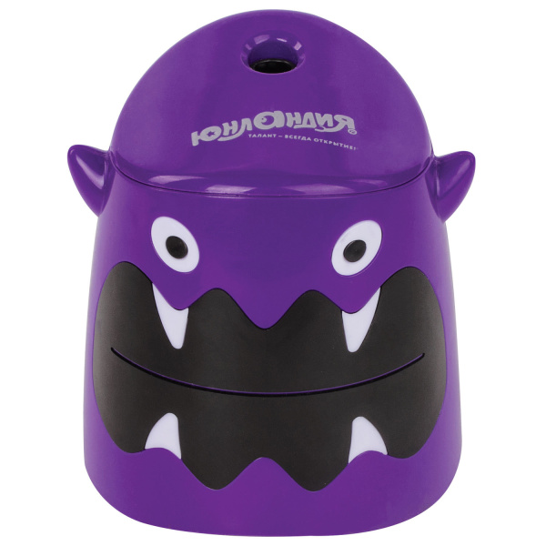 Точилка электрическая ЮНЛАНДИЯ "Монстрик", питание от 4 батареек АА, дополнительное сменное лезвие, 228428 - Точилки электрические