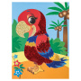 Набор для творчества "Аппликация из фольги", "Попугай", самоклеящаяся основа 20х15 см, ЮНЛАНДИЯ, 662380 - Создание аппликаций