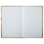 Блокнот А5 (135х206 мм), 96 л., твердый переплет, ламинированная обложка, клетка, BRAUBERG, "Цветы", 126112 - Блокноты в книжном переплете