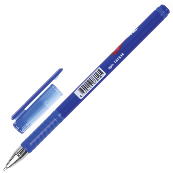 Ручка шариковая BRAUBERG "Корсары", СИНЯЯ, корпус с печатью, узел 0,7 мм, линия письма 0,35 мм, 141538 - Ручки шариковые неавтоматические