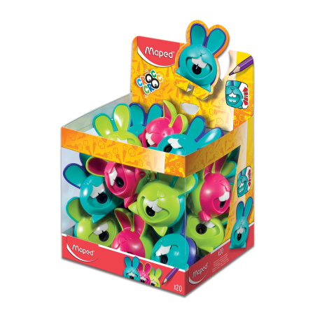 Точилка MAPED (Франция) "Croc Croc Innovation", с контейнером, интерактивная, ассорти, 017611 - Точилки ручные