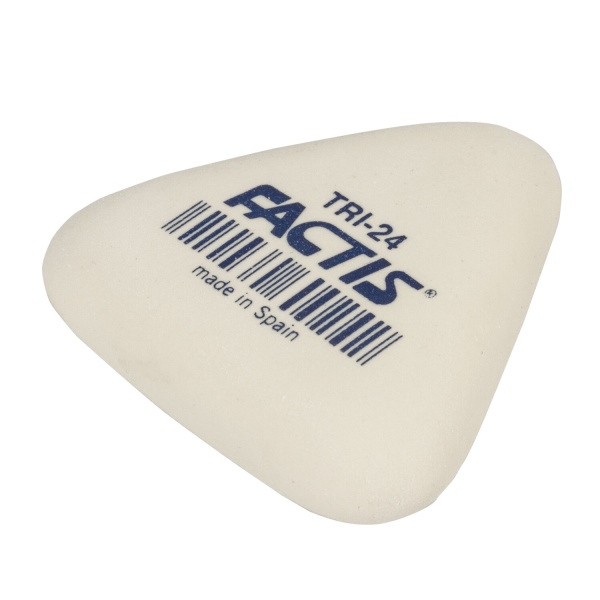 Ластик FACTIS (Испания) TRI 24, 51х46х12 мм, белый, треугольный, мягкий, PMFTRI24 - Ластики классические