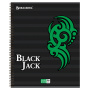 Тетрадь А5, 96 л., BRAUBERG, гребень, клетка, выборочный лак, "БЛЭК ДЖЭК", 401850 - Тетради более 60 листов