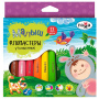 Фломастеры утолщенные ГАММА "Малыш", 12 цветов, смываемые, шестигранные, картонная упаковка, европодвес, 180319_01 - Фломастеры классические