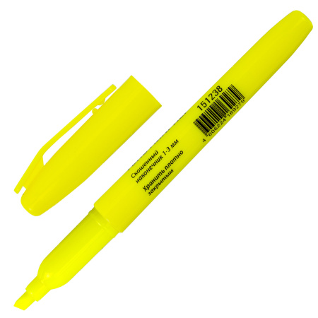 Текстовыделитель STAFF "Manager" HL-238, ЖЕЛТЫЙ, линия 1-3 мм, 151238 - Текстовыделители