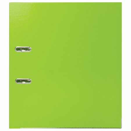 Папка-регистратор BRAUBERG "EXTRA", 75 мм, салатовая, двустороннее покрытие пластик, металлический уголок, 228576 - Папки-регистраторы с арочным механизмом