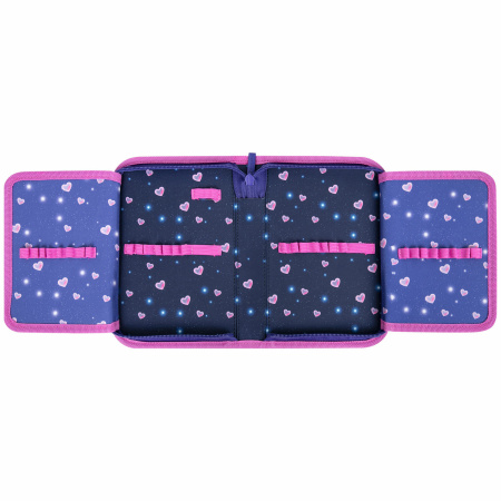 Пенал BRAUBERG, 1 отделение, 2 откидные планки, полиэстер, 21х14 см, "Believe in miracles", 270716 - Пеналы каркасные