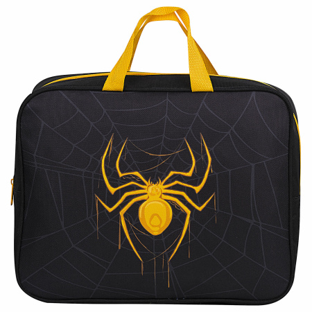 Папка на молнии с ручками BRAUBERG А4, 1 отделение, полиэстер, 80 мм, "Venomous spider", 271485 - Папки-сумки с ручками