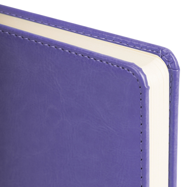 Ежедневник недатированный А5 138х213 мм BRAUBERG "Imperial" под кожу, 160 л., фиолетовый, 111854 - Ежедневники с покрытием "под кожу и ткань"