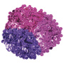 Пайетки для творчества "Рифленые", оттенки фиолетового, 10 мм, 30 грамм, ОСТРОВ СОКРОВИЩ, 661269 - Пайетки для творчества