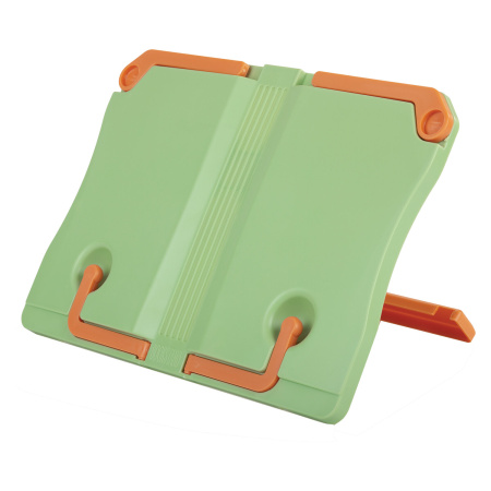 Подставка для книг ЮНЛАНДИЯ, регулируемый наклон, прочный ABS-пластик, светло-зеленая, 237898 - Подставки для книг