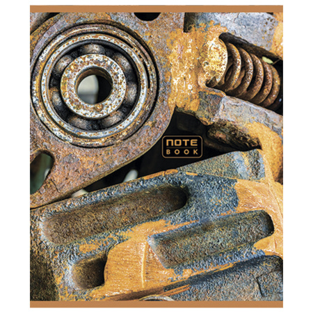 Тетрадь А5, 48 л., ПЗБМ, скоба, клетка, фольга, конгрев, TWIN лак, "Гранж металл" (5 видов), 029944 - Тетради 40-48 листов