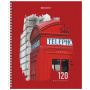 Тетрадь А5 120 л. BRAUBERG, гребень, клетка, твёрдая обложка, "Города" (4 вида в спайке), 404449 - Тетради более 60 листов
